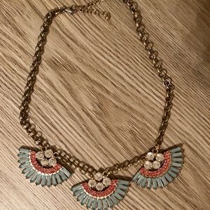Blue and pink necklace